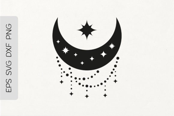 Download Crescent Moon with Witchy Beads - Premium Bundle