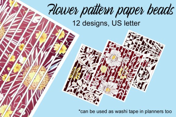 Download Flower Pattern Paper Beads - Beads Collection