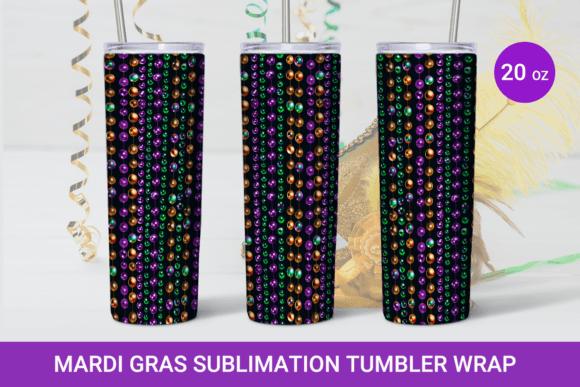 Download Mardi Gras Tumbler, Mardi Gras Beads - Premium Resources