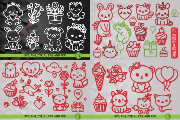 Download Cricut Valentine Animal SVG Bundle - Cricut valentine Collection