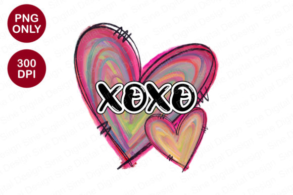 Download XOXO Colorful Heart Valentine Designs - Valentine designs Collection