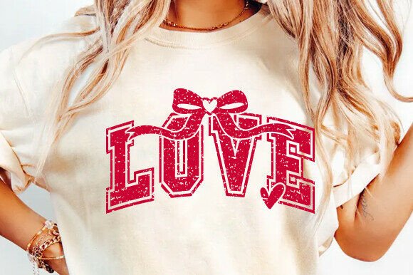 Download Varsity Valentine Shirt SVG Love Bow SVG - Premium Resources
